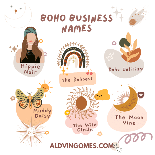 boho names for business